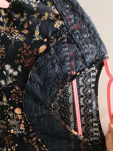 Floral Lace Trim Top
