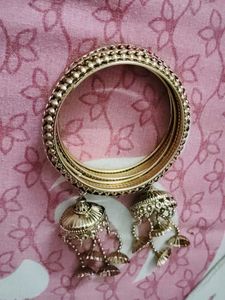 Golden jhumka Bangles