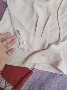 Classic Beige Button-Up Blouse