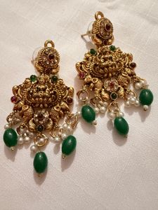 Antique Gold Necklace &amp; Earring Set