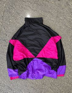 Retro Colorblock Windbreaker Jacket