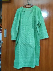 Elegant Green Sequined Kurta