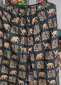 Boho Elephant Print Palazzo Pants