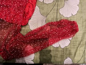 Red sharara set