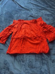 Red Off-Shoulder Top
