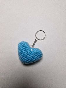 Set of 5 Crochet Heart Keychains