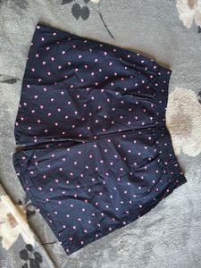 Cute Heart Print Pajama Shorts