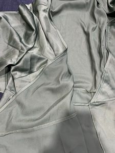 Satin Wrap Top - Olive Green
