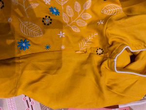 Yellow Embroidered Anarkali Gown