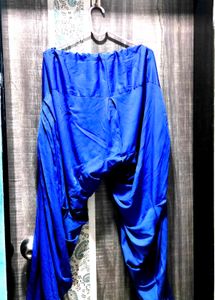 Vibrant Blue Pleated Salwar Patiala Pants