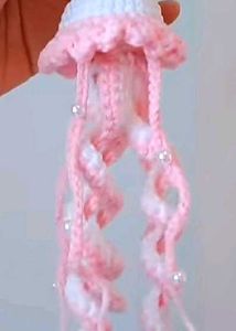 Crochet Jellyfish Keychain