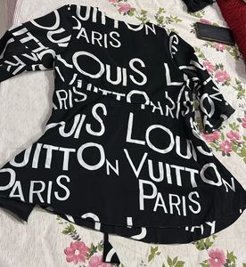 Black Louis Vuitton Print top