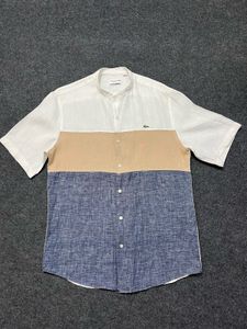Lacoste Color Block Linen Shirt