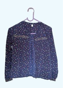 Navy Blue Polka Dot shrug🦋
