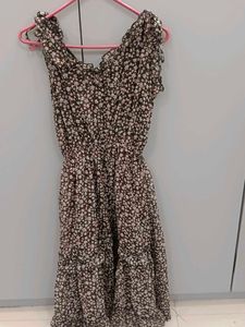 Floral Print Ruffle Dress