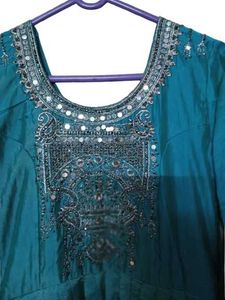 Embellished Teal Kurta