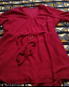 V-Neck  Tunic Top