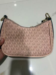 Michael Kors Pink Signature Logo Shoulder Bag