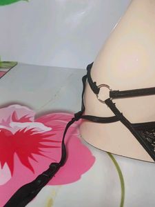 (1403)Black Lingerie Set with Stockings