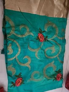 Embroidered Silk Blend Saree