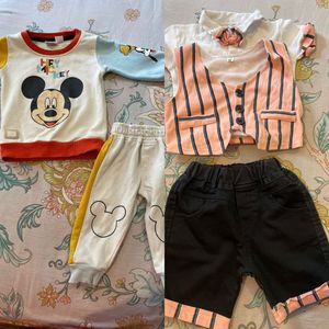 combo of 2 Cute Mickey Mouse Outfit Set