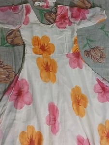 Beautiful Anarkali suit with dupatta and pant