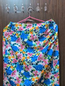 Bohemian Floral Print Mini Skirt