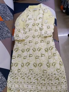 Very Beautiful LUCKNOWI EMBROIDERY Kurta Salwar And DUPATTA SET