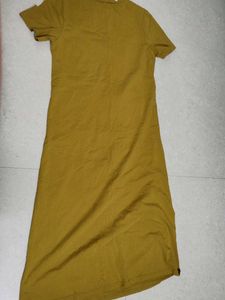 Mustard Yellow Midi Dress