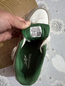 Reebok White &amp; Green Sneakers