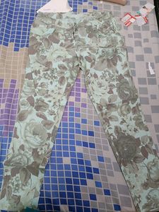 Imported Sea Green Slim Fit Jeans In 30 Waist