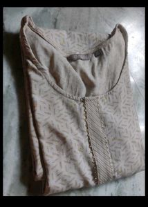Elegant Beige Printed Kurti