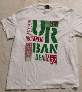 White Urban Graphic T-Shirt