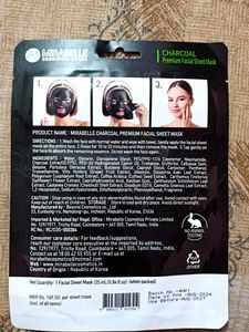 Mirabelle Korean Charcoal Mask To Remove Tanning⚡
