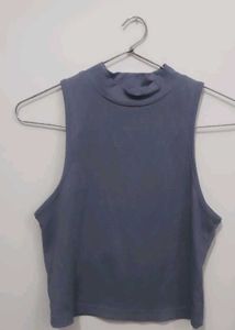 Purple Sleeveless Crop Top