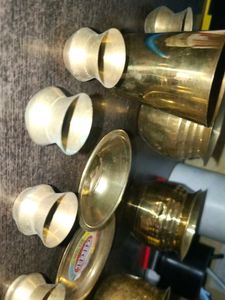 Brass Pooja Utensils Set for Religious Ceremonies