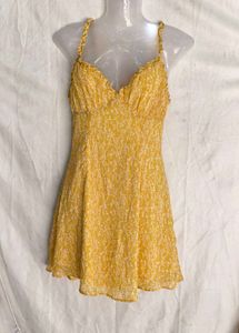 47264. Yellow mini sundress