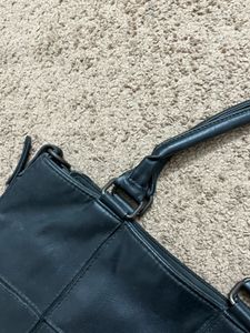 Black Faux Leather Laptop bag