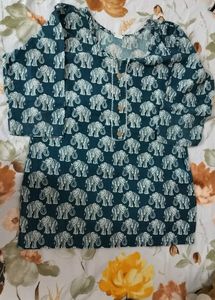 Boho Elephant jaipuri print ethnic kurti