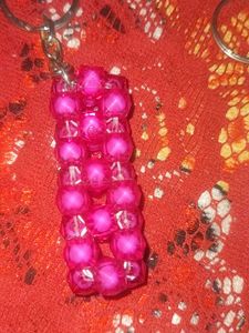 Beaded Bag Keychain