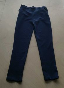 Navy Blue Straight Leg Pants