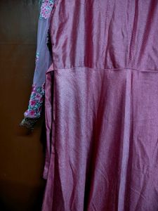 Beautiful Pink Embroidered Ethnic Gown