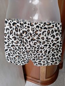 Leopard Print Drawstring Shorts