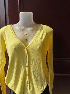 Bright Yellow Cardigan