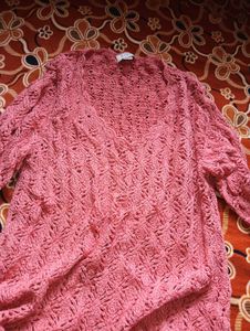 Chic Pink Knit Cardigan