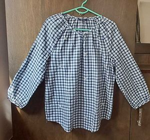 Checkered Long Sleeve Top