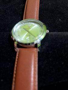 Classic Brown Leather Strap Watch