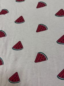 Cute Pink Watermelon Print T-Shirt