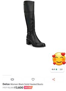 Classic Black Leather Knee-High Boots