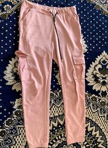 Pink Cargo Joggers